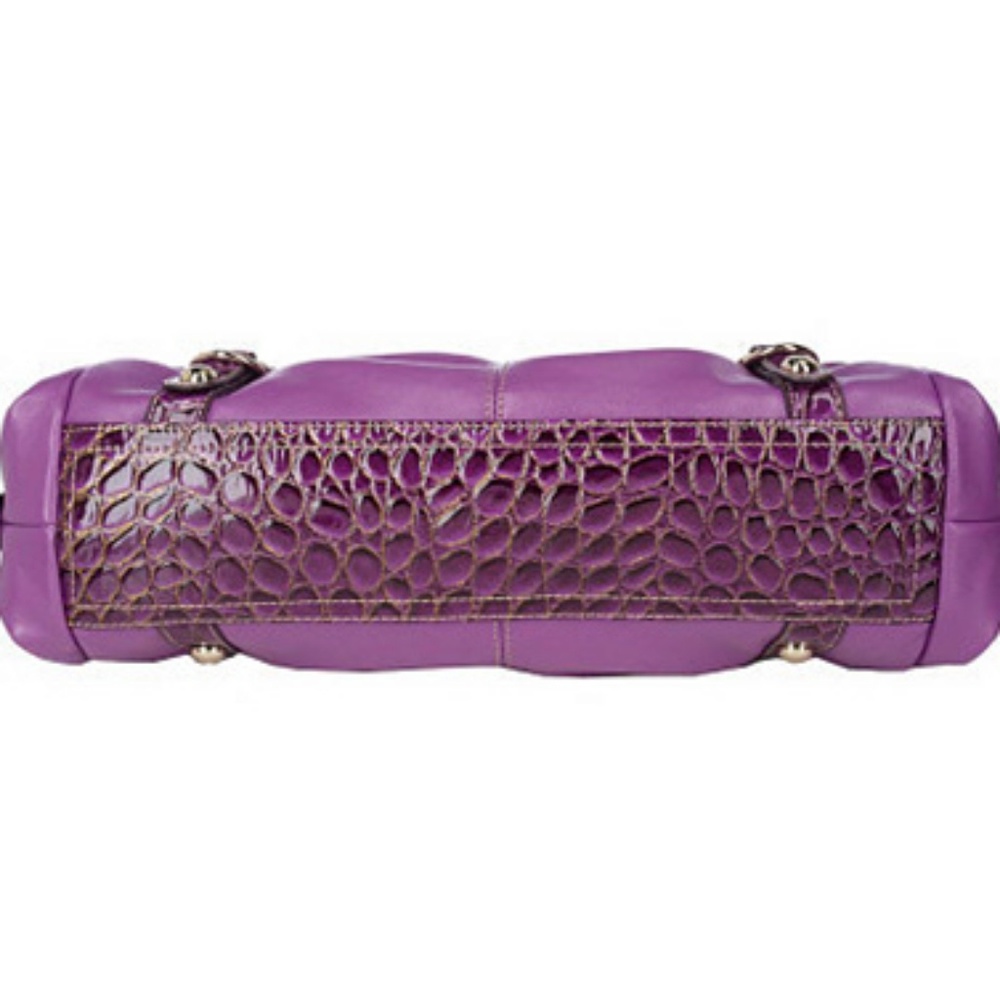 Kathy Van Zeeland Nappa & Croco Handbag - Picture 5 of 6